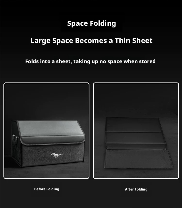 Load image into Gallery viewer, Ford Mustang &amp; Mustang Mach-E Trunk Storage Box – Foldable Car Cargo Organizer
