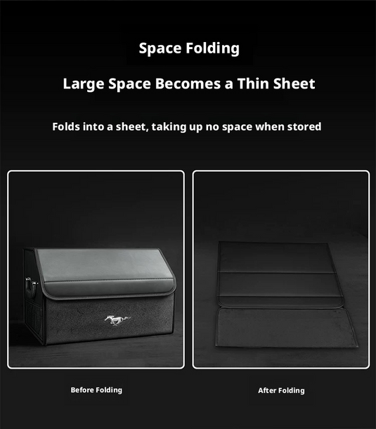 Ford Mustang & Mustang Mach-E Trunk Storage Box – Foldable Car Cargo Organizer