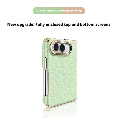 Apple iPhone Duo Dual-Axis Full-Coverage Premium Leather-Feel Shockproof Protective Case - i-Station Mobile Phone & Electronic Device Repair and Accessories