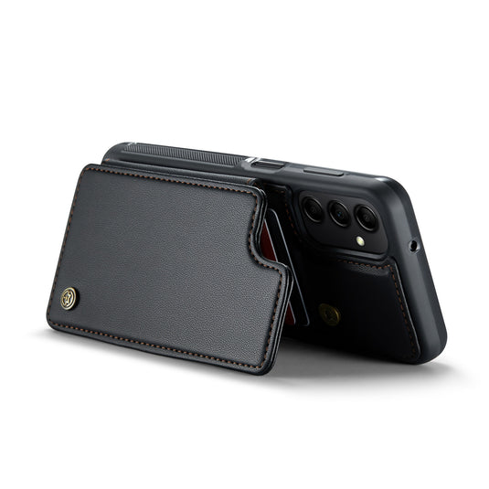 [With Card Slot] Samsung Galaxy A56 RFID Flip Premium Leather Wallet Series Case