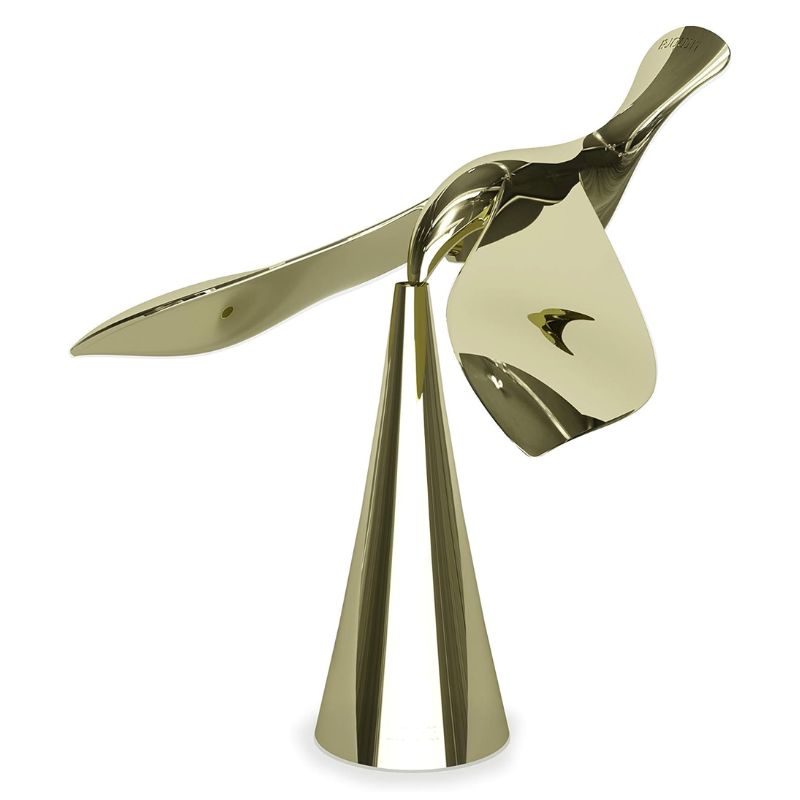 Load image into Gallery viewer, Tipsy Bottle Opener, Chrome, 5.12 x 5 x 4.5 Inch Artistic Flying Bird Sculpture Gaming Room
