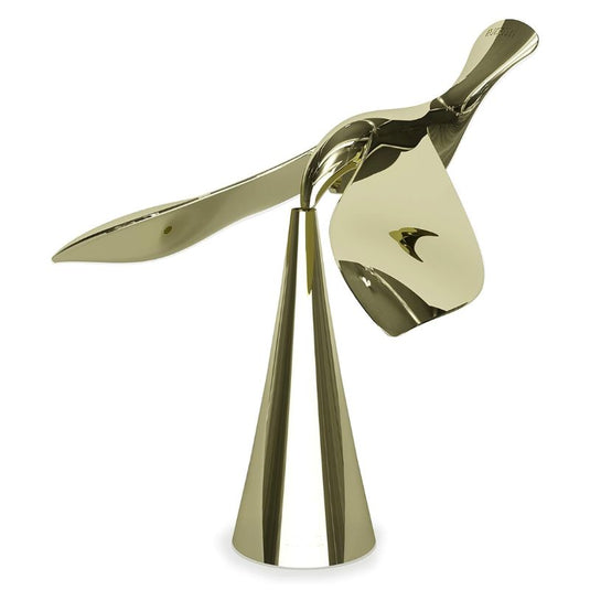 Tipsy Bottle Opener, Chrome, 5.12 x 5 x 4.5 Inch Artistic Flying Bird Sculpture Gaming Room