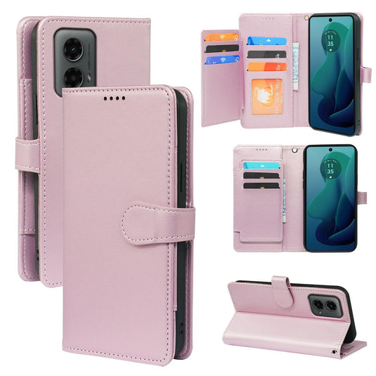 [With Card Slot] Motorola Moto G05/E15 Multi Functional Leather Buckle Flap Wallet Series Case