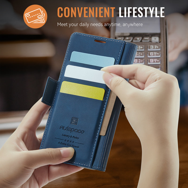 Load image into Gallery viewer, [With Card Slot] Samsung Galaxy S25/Plus/Ultra/Edge - Premium Leather Shockprppf Flip Case

