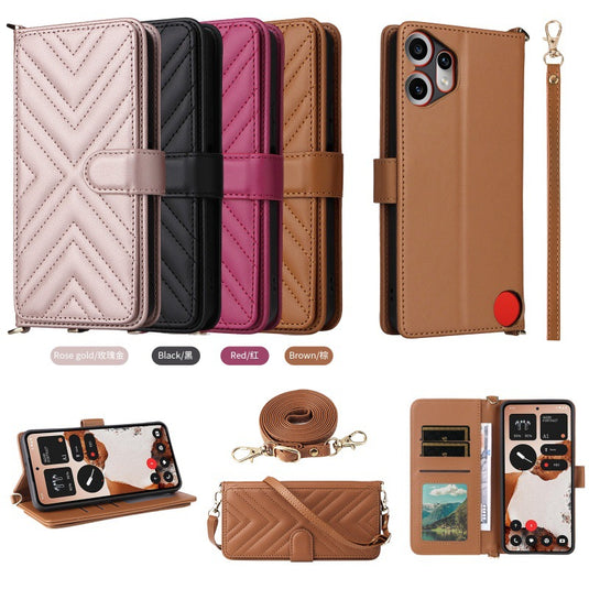 [With Card Slot][With Lanyard] Nothing CMF Phone 2 Pro Multi Functional Premium Leather Wallet Series Case