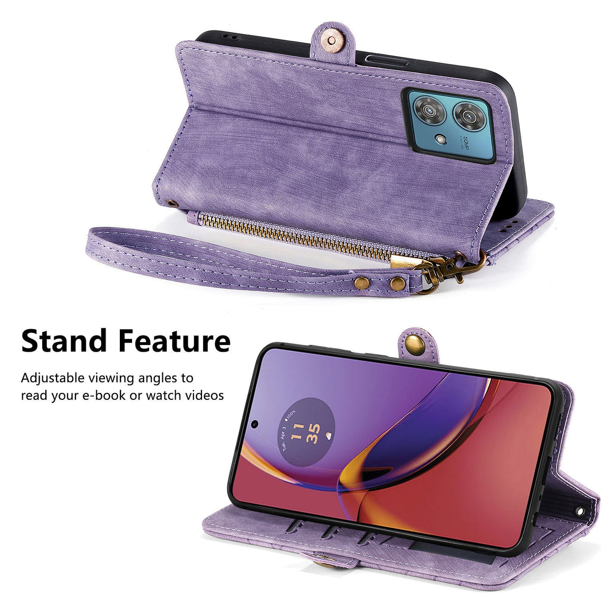 [With Strap][With Card Slot] Motorola Moto G85 Leather Shockproof Flip Wallet Series Case - i-Station Mobile Phone & Electronic Device Repair and Accessories