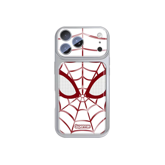 Apple iPhone 16/Plus/Pro/Pro Max/e - Spider-Man Series Line Art Mask Premium Shockproof Protective Case