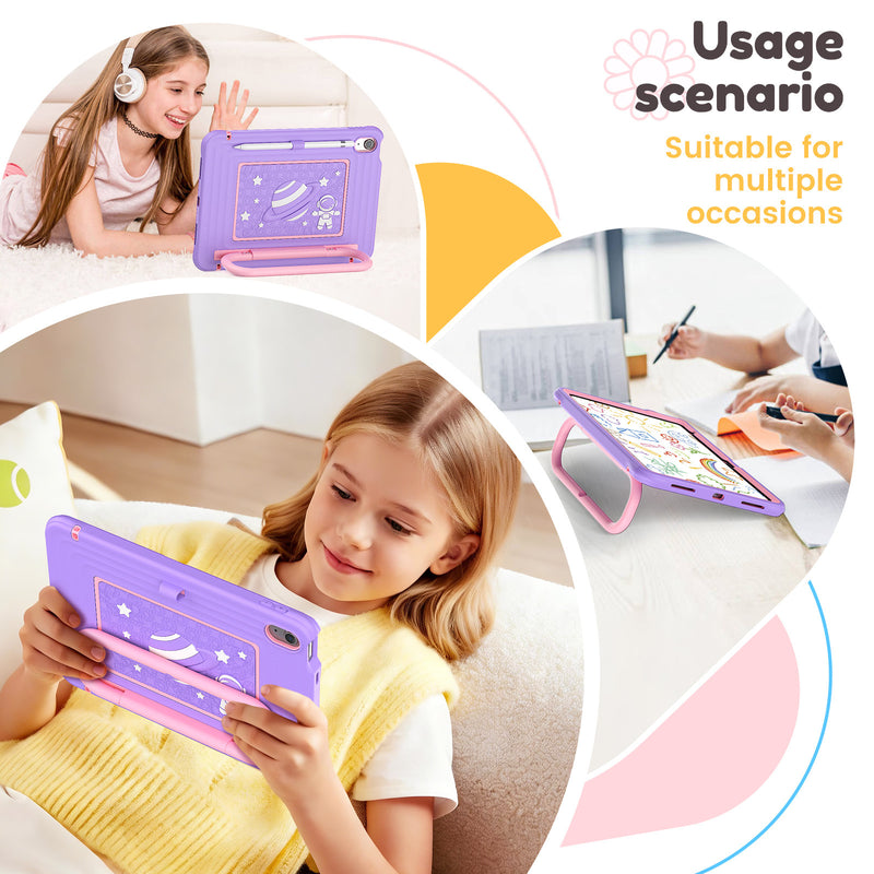 Load image into Gallery viewer, [With Shoulder Strap] Apple iPad Air 11-inch M2/M3/M4 (2024/2025/2026) Children’s Silicone Stand Anti-drop Protective Case - i-Station Mobile Phone &amp; Electronic Device Repair and Accessories
