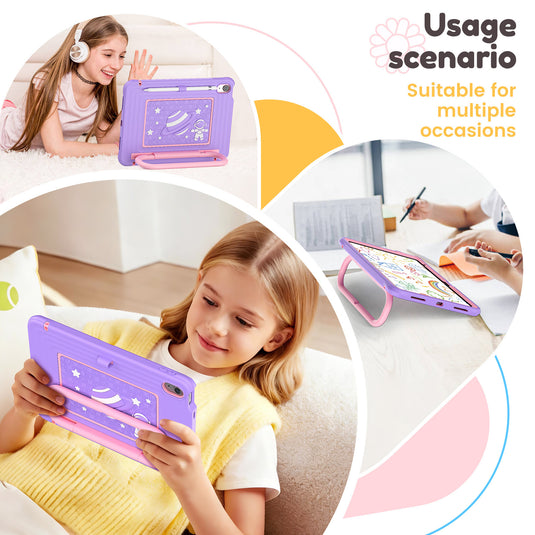 [With Shoulder Strap] Apple iPad Air 11-inch M2/M3/M4 (2024/2025/2026) Children’s Silicone Stand Anti-drop Protective Case - i-Station Mobile Phone & Electronic Device Repair and Accessories