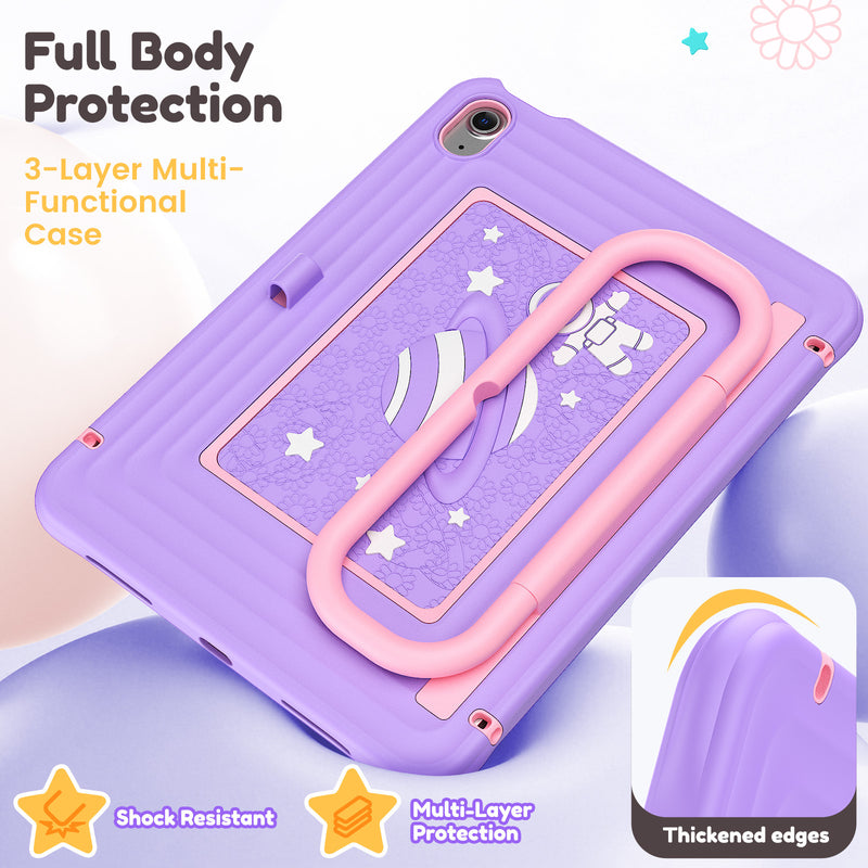 Load image into Gallery viewer, [With Shoulder Strap] Apple iPad Air 11-inch M2/M3/M4 (2024/2025/2026) Children’s Silicone Stand Anti-drop Protective Case - i-Station Mobile Phone &amp; Electronic Device Repair and Accessories
