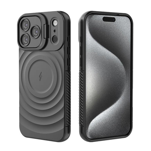 iPhone 17/Air/Pro/Pro Max MagSafe Wave Design Stand TPU Shockproof Case