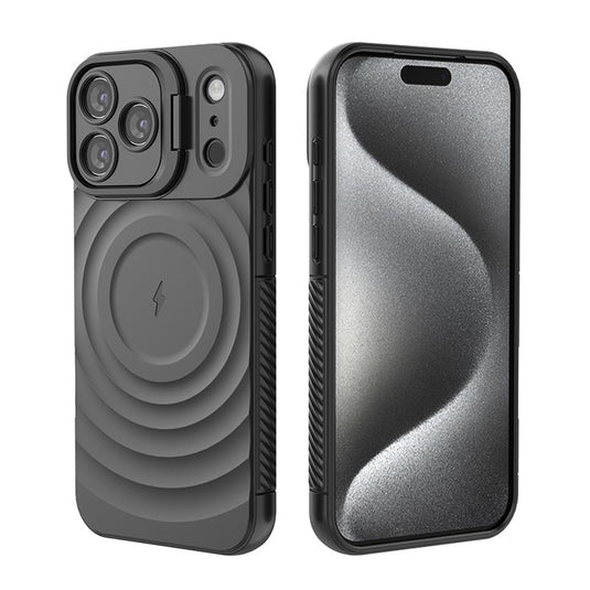 iPhone 17/Air/Pro/Pro Max MagSafe Wave Design Stand TPU Shockproof Case