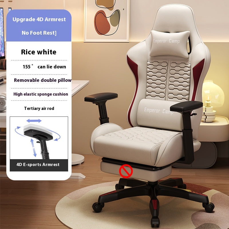 Load image into Gallery viewer, Art Deco Ergonomic Leather Gaming Chair in Dark Gray With 4D Adjustable Armrest, Headrest and Adjustable Back Angle,Latex,
