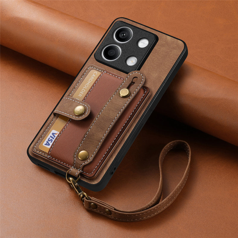 Load image into Gallery viewer, [With Wrist Strap][With Card Slot] Xiaomi Redmi Note 12 4G/5G/Pro 5G/Pro+ 5G Premium Leather Kickstand Shockproof Wallet Series Case
