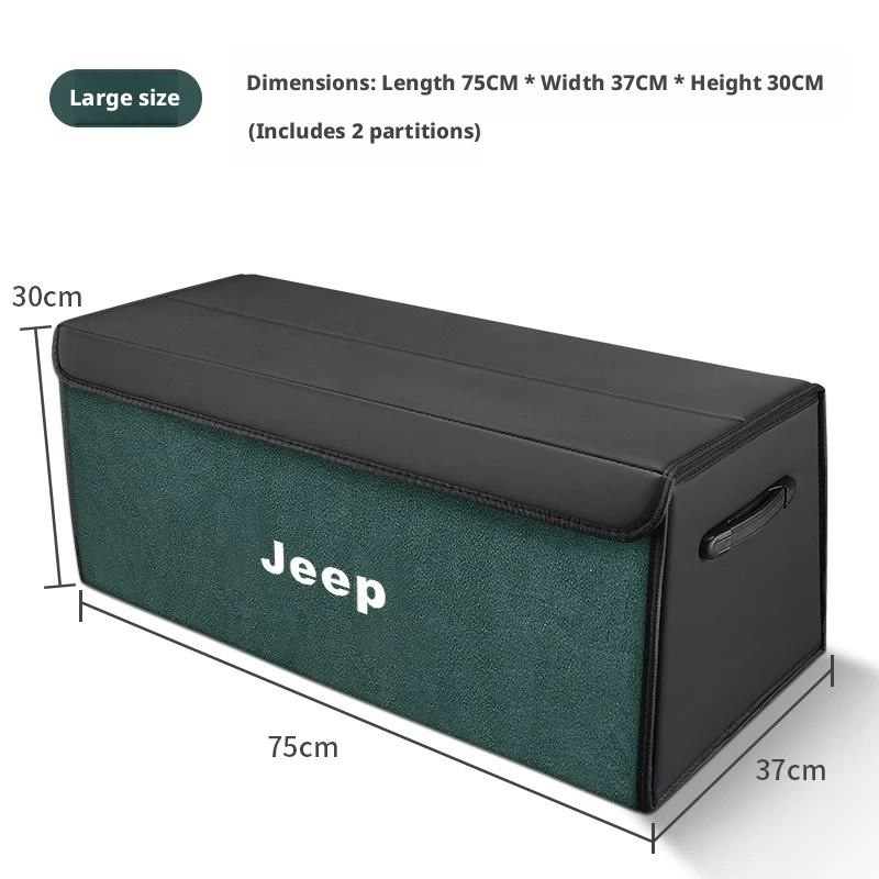 Load image into Gallery viewer, Jeep Trunk Organizer Storage Box – Waterproof Foldable Cargo Box for Cherokee, Renegade, Compass, Wrangler &amp; Grand Cherokee
