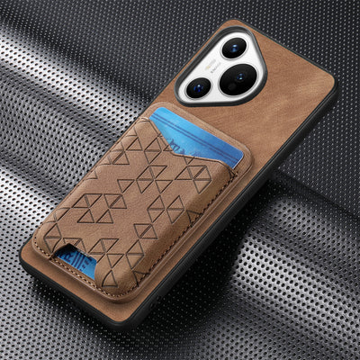 [With Pen Slot] Huawei P50/Pro Minimalist Folding Bracket Protective Genuine Leather Series Case - i-Station Mobile Phone & Electronic Device Repair and Accessories