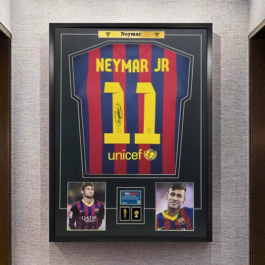 Neymar FC Barcelona Framed Jersey Display (60×80cm) – Facsimile Signature Edition - i-Station Mobile Phone & Electronic Device Repair and Accessories