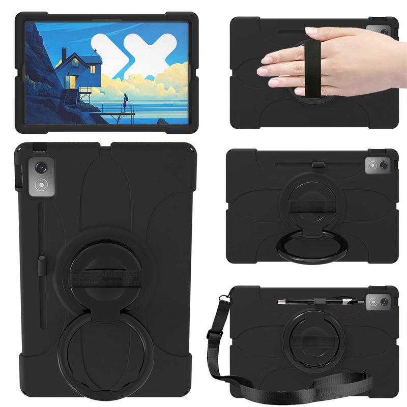 Load image into Gallery viewer, Lenovo Idea Tab Pro 12.7&quot; 2025 (TB373FU/TB375FC) - Soft Silicone 360° Rotating Wristband Stand Shockproof Case
