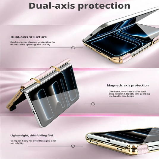Apple iPhone Ultra Dual-Axis Full-Coverage Premium Leather-Feel Shockproof Protective Case – 14 Colors