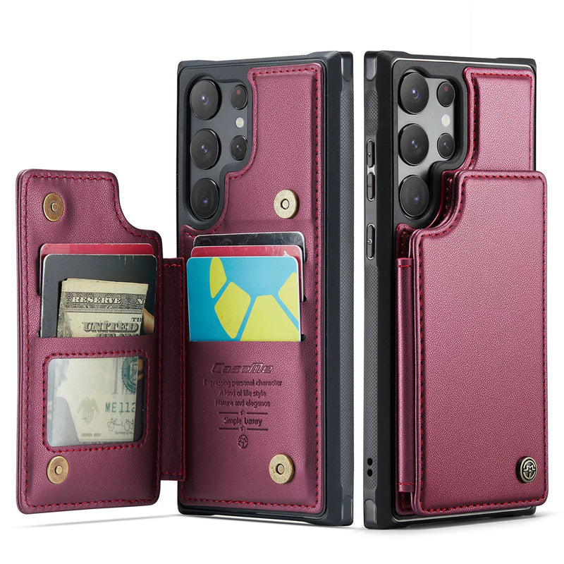 Load image into Gallery viewer, [With Card Slot] Samsung Galaxy S26/Plus/Ultra - RFID Flip Premium Leather Wallet Series Case
