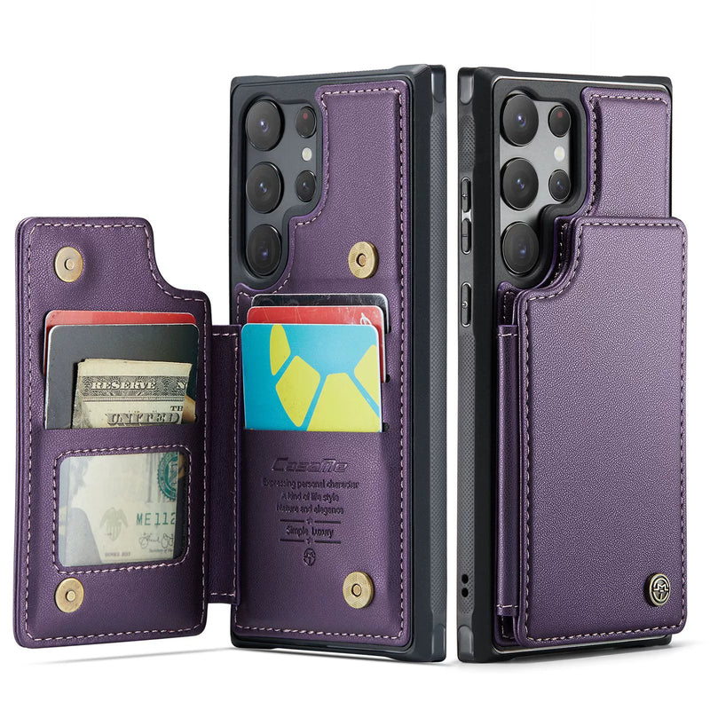 Load image into Gallery viewer, [With Card Slot] Samsung Galaxy S26/Plus/Ultra - RFID Flip Premium Leather Wallet Series Case

