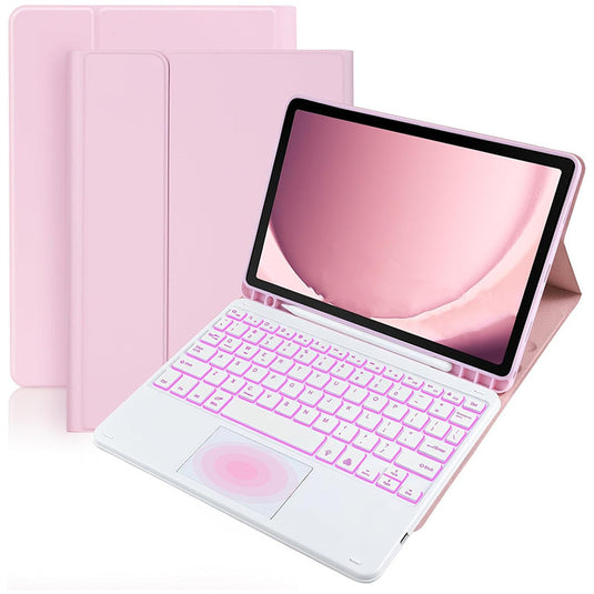 [Detachable][Built-in Pencil Slot] Apple iPad 7/8/9 10.2'' 7/8/9th Gen (2019/2020/2021) Wireless Bluetooth Touchpad Keyboard With RGB Backlight