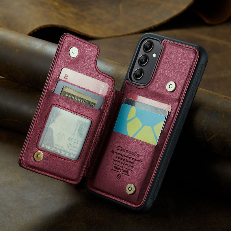 Load image into Gallery viewer, [With Card Slot] Samsung Galaxy A56 RFID Flip Premium Leather Wallet Series Case
