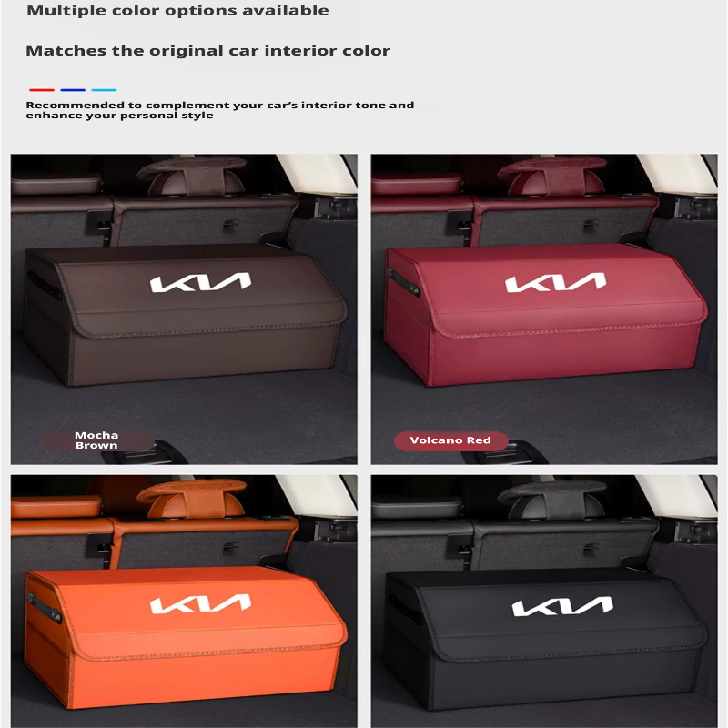 Load image into Gallery viewer, Kia Trunk Storage Box – Waterproof Foldable Microfiber Leather Cargo Organizer
