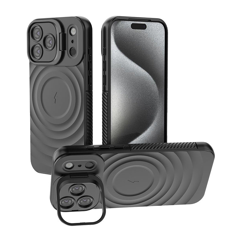 Load image into Gallery viewer, iPhone 17/Air/Pro/Pro Max MagSafe Wave Design Stand TPU Shockproof Case

