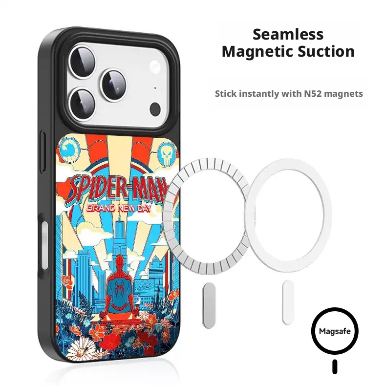 Load image into Gallery viewer, [MagSafe Compatible] Apple iPhone 17/Air/Pro/Pro Max Spider-Man Series Anime Design Magnetic Shockproof Protective Case
