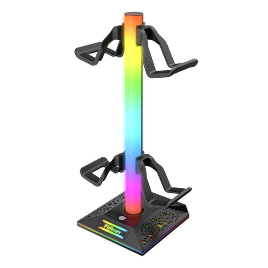 RGB Lighting Ambient Lamp, Gaming Controller Headphone Hook Stand With 2 USB Charging Ports and 3.5mm & Type-C Port for Desktop Gamer PS5,PS4,Xbox - i-Station Mobile Phone & Electronic Device Repair and Accessories