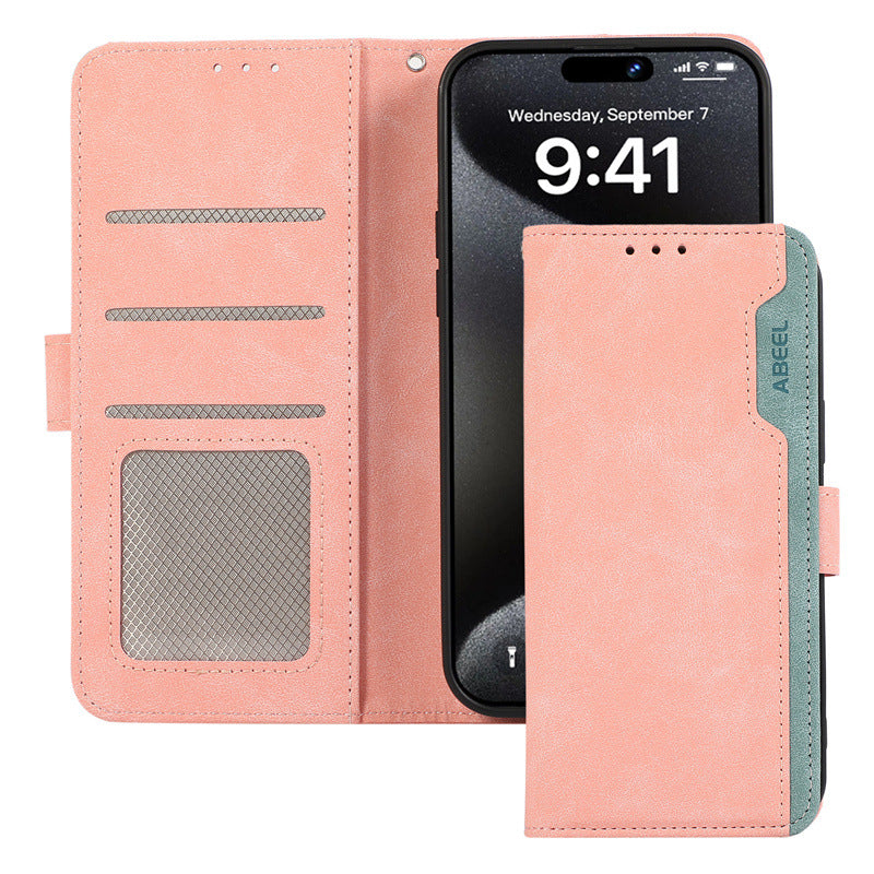 Load image into Gallery viewer, [With Card Solt] Motorola Moto G24/04/04s/E14 4G Color-block Leather Flip Phone Wallet Series Case
