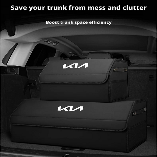 Kia Trunk Storage Box – Waterproof Foldable Microfiber Leather Cargo Organizer