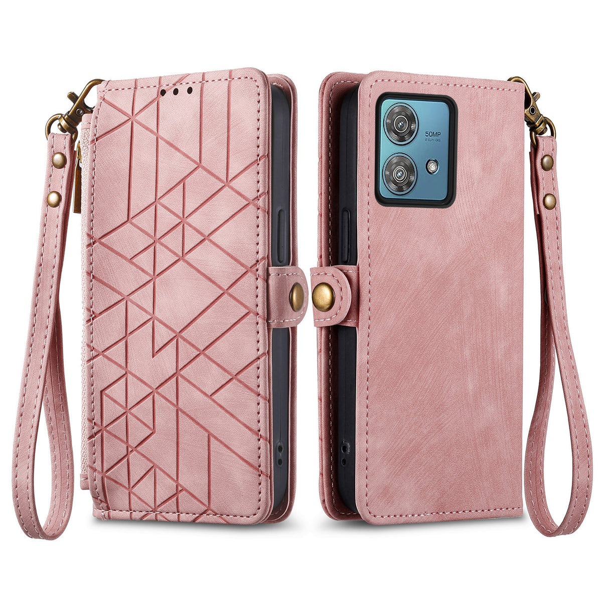 [With Strap][With Card Slot] Motorola Moto G85 Leather Shockproof Flip Wallet Series Case - i-Station Mobile Phone & Electronic Device Repair and Accessories