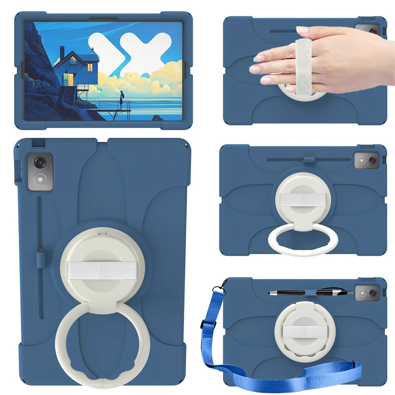 Load image into Gallery viewer, Lenovo Idea Tab Pro 12.7&quot; 2025 (TB373FU/TB375FC) - Soft Silicone 360° Rotating Wristband Stand Shockproof Case

