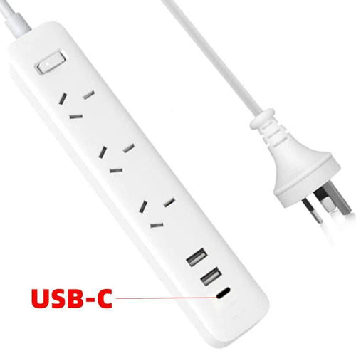 Multi-function Socket Power Stripe Extension Board 3 Outlets + 2 USB + 1 USB-C PD SAA - Polar Tech Australia