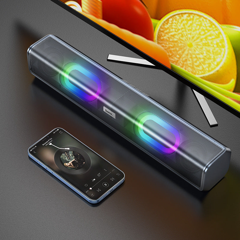 Load image into Gallery viewer, [BS49] HOCO Wireless RGB Light Bluetooth Desktop Office Gaming Speakers With Colorful Light Effect Sound Bar - Polar Tech Australia
