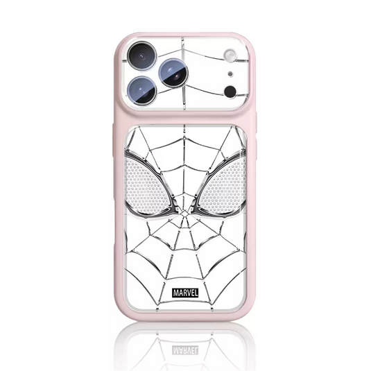 Apple iPhone 16/Plus/Pro/Pro Max/e - Spider-Man Series Line Art Mask Premium Shockproof Protective Case