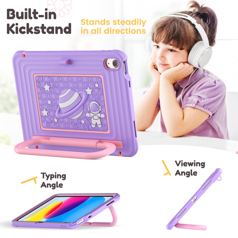 Load image into Gallery viewer, [With Shoulder Strap] Apple iPad Air 11-inch M2/M3/M4 (2024/2025/2026) Children’s Silicone Stand Anti-drop Protective Case - i-Station Mobile Phone &amp; Electronic Device Repair and Accessories
