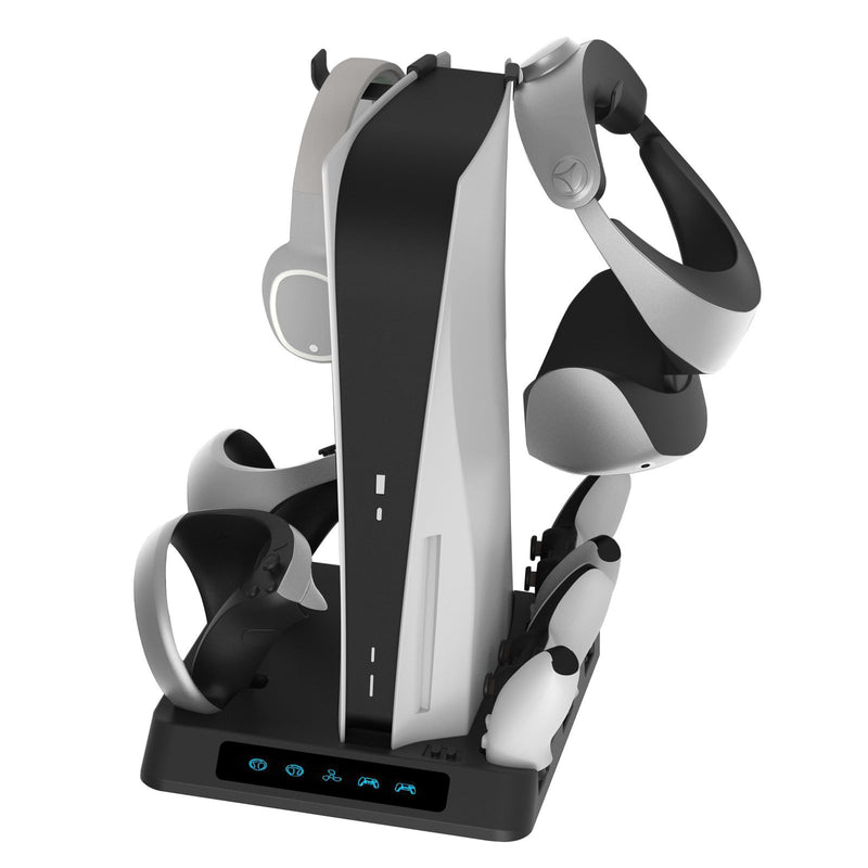 Load image into Gallery viewer, SONY PlayStation 5 / PS5 &amp; PSVR2 - All-in-one Multifunction Charging Stand with Cooling Fan &amp; Dual Controller Magnetic Charging - Polar Tech Australia
