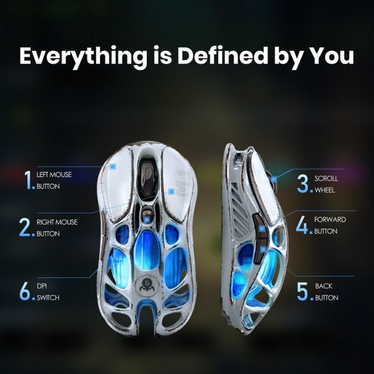 GravaStar Wireless Gaming Mouse Mercury M1 Pro, Lightweight Magnesium Alloy Gaming Mouse, 26,000 DPI