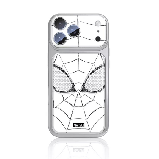 Apple iPhone 16/Plus/Pro/Pro Max/e - Spider-Man Series Line Art Mask Premium Shockproof Protective Case