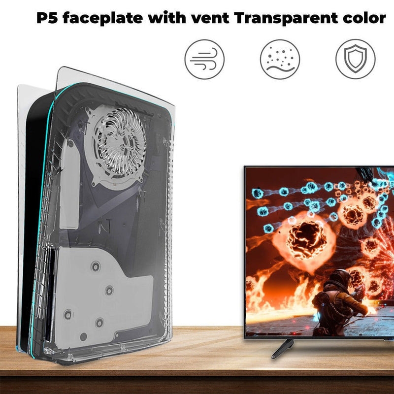 Load image into Gallery viewer, PS5 Shell Transparent Replacement Cover
