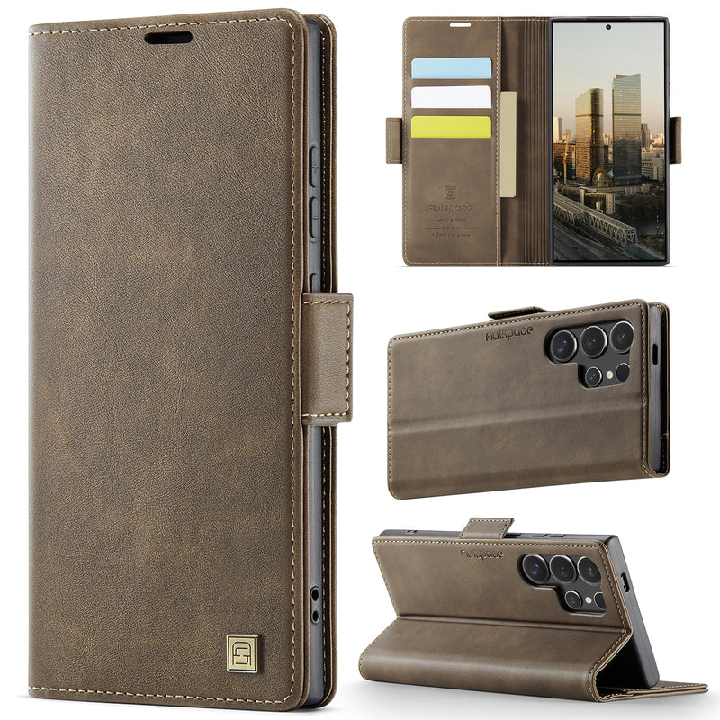 Load image into Gallery viewer, [With Card Slot] Samsung Galaxy S25/Plus/Ultra/Edge - Premium Leather Shockprppf Flip Case
