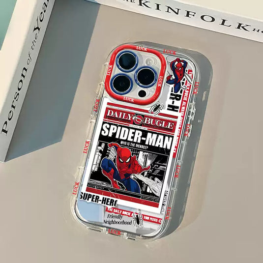 Apple iPhone 15 /Plus /Pro /Pro Max - Spider-Man Series Creative Mirror-Effect Shockproof Protective Case