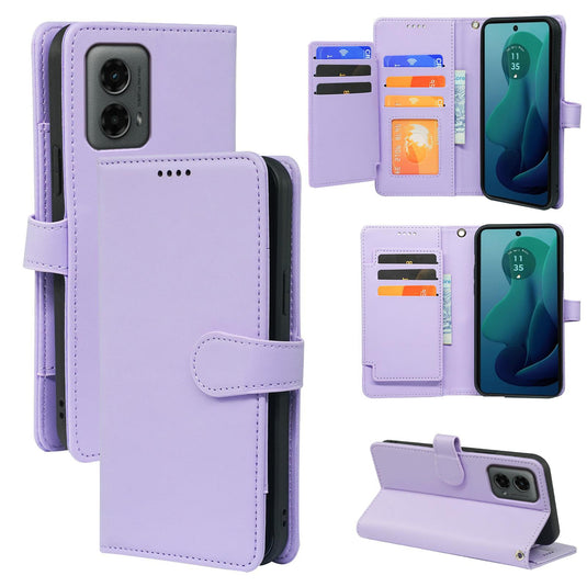 [With Card Slot] Motorola Moto G05/E15 Multi Functional Leather Buckle Flap Wallet Series Case