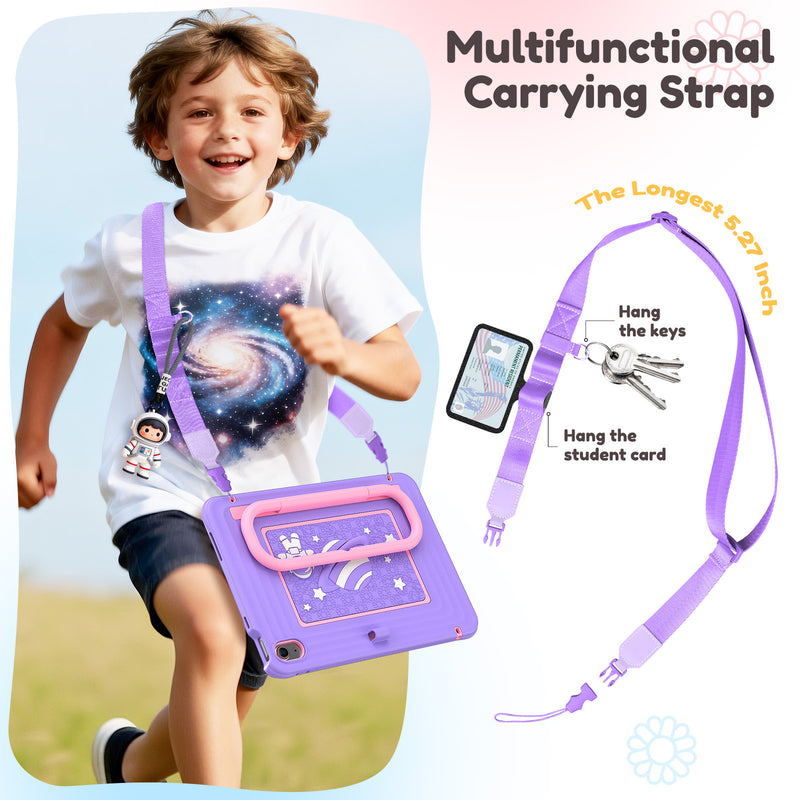 Load image into Gallery viewer, [With Shoulder Strap] Apple iPad Air 11-inch M2/M3/M4 (2024/2025/2026) Children’s Silicone Stand Anti-drop Protective Case - i-Station Mobile Phone &amp; Electronic Device Repair and Accessories
