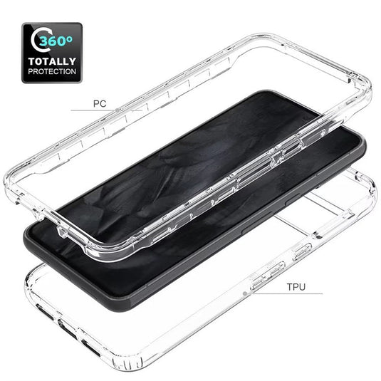 Google Pixel 8 & 8 Pro - TPU 2 in1 Full Covered Protection Clear Transparent Heavy Duty Case - Polar Tech Australia