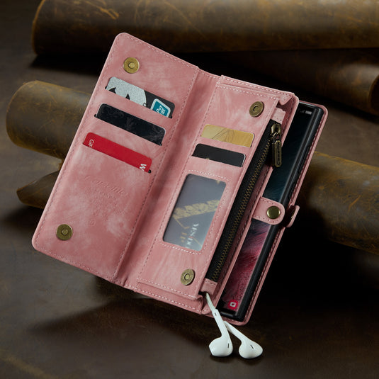 [With Card Slot] Samsung Galaxy S24/Ultra/Plus Multifunctional Leather Shockproof Flip Wallet Series Case