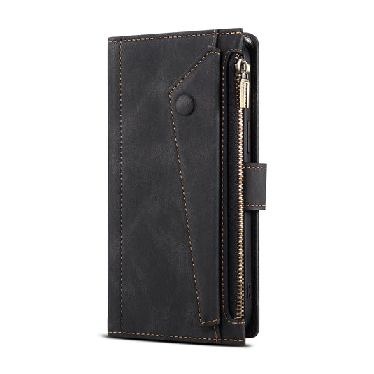 [With Lanyard][With Card Slot] Motorola Moto Edge 20 Lite Leather Zipper Shockproof Wallet Series Case